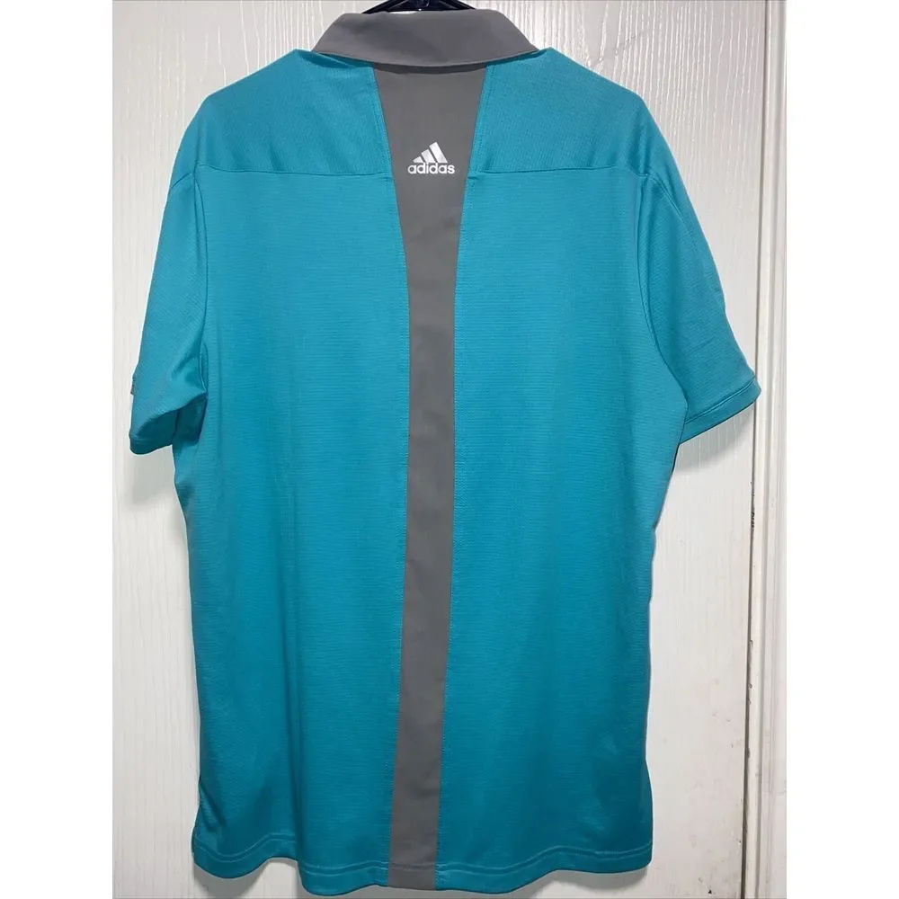 Adidas Climachill Green Golf Dri-Fit Polo Shirt Mens Size‎ L Adidas Invitational